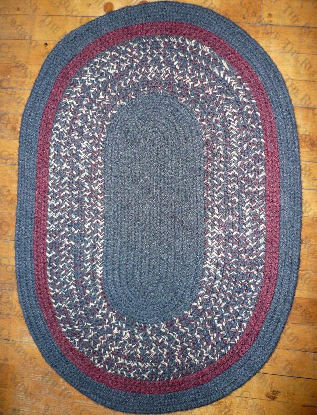 Calico Navy Burgundy Tweed (2'x3' oval)