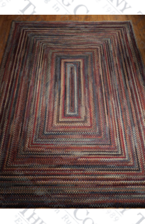 Wool Chenile Blue Mix Concentric (7'x9')