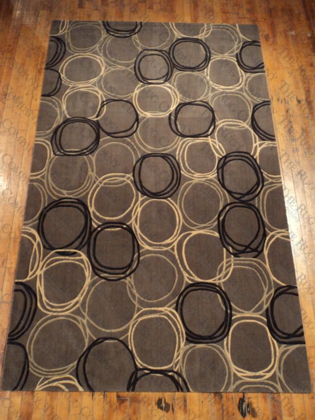 Concentric Circles Grey (5'x8')